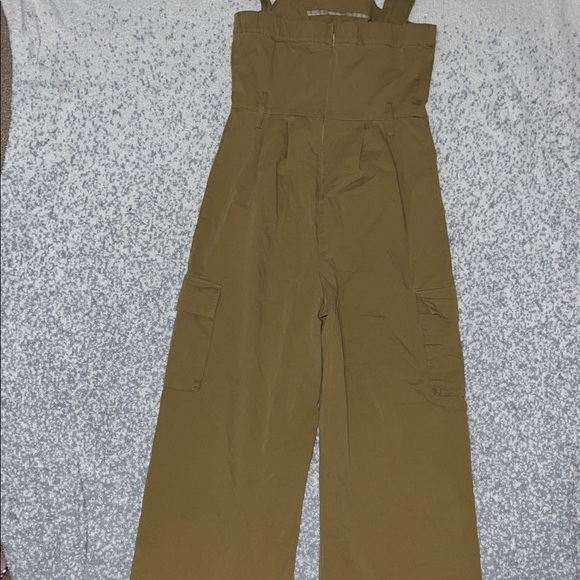Cider Khaki Belted Jumpsuit Size M - Picture 6 of 11